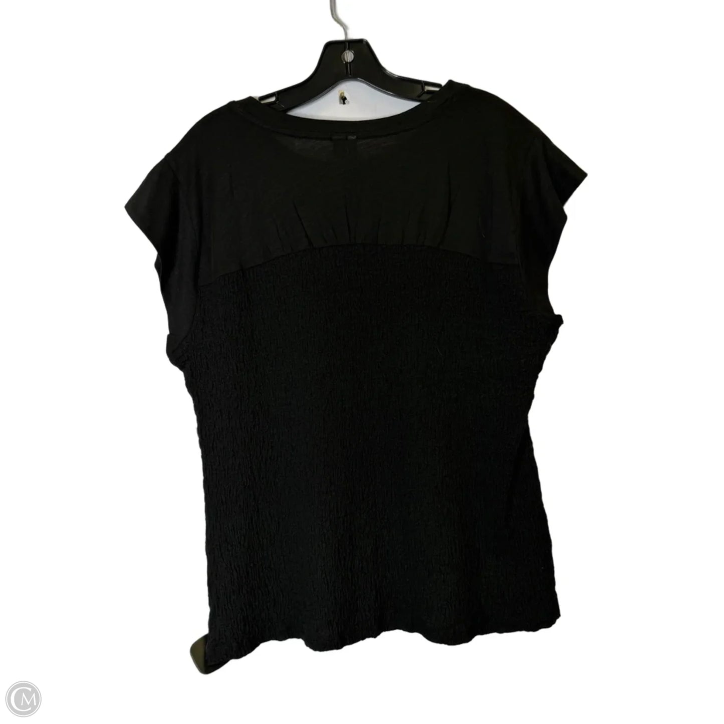 Top Short Sleeve By Cato In Black, Size: Xl
