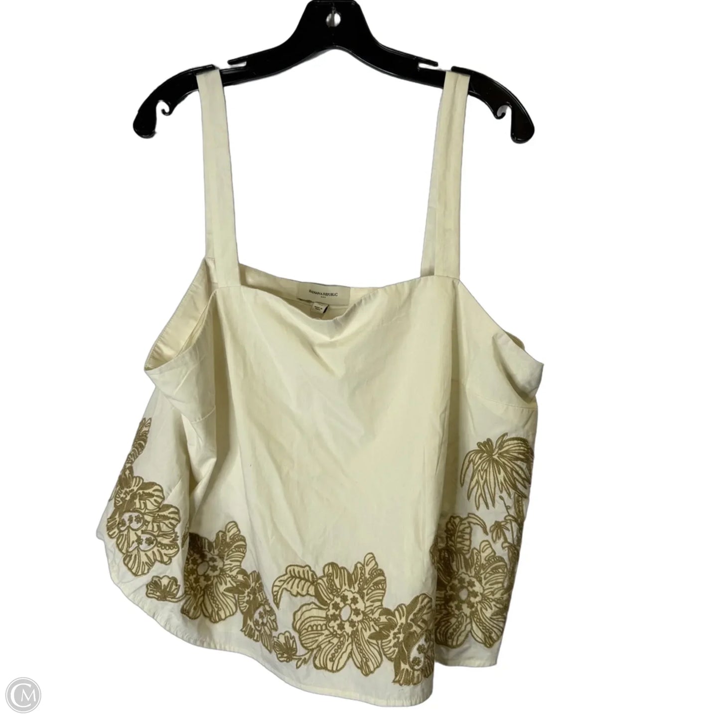 Top Sleeveless By Banana Republic In Cream, Size: Xl