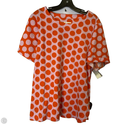 Top Short Sleeve By Maeve In Polkadot Pattern, Size: Xl