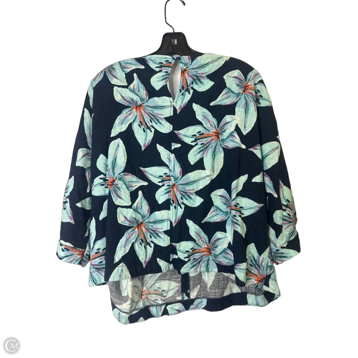 Top Short Sleeve By Wondery In Floral Print, Size: Xl