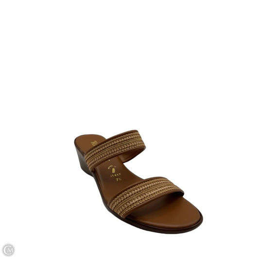 Shoes Heels Block By Toscanella In Brown, Size: 7.5