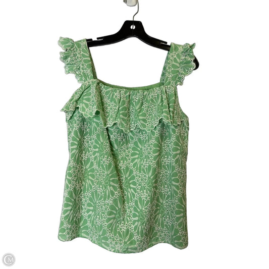 Top Sleeveless By Loft In Green, Size: S