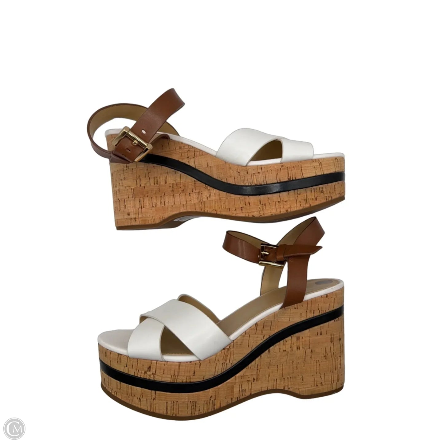 Sandals Heels Wedge By Cmc In White, Size: 10