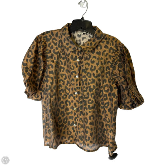 Blouse Short Sleeve By Bailey 44 In Animal Print, Size: L