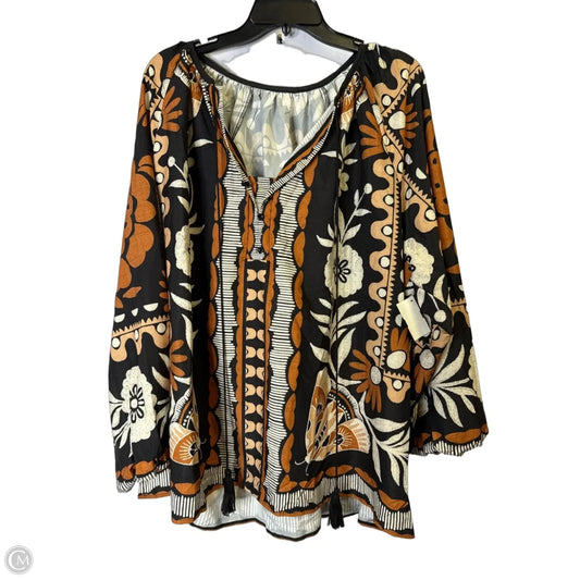 Top Long Sleeve By Shein In Black & Brown, Size: 5
