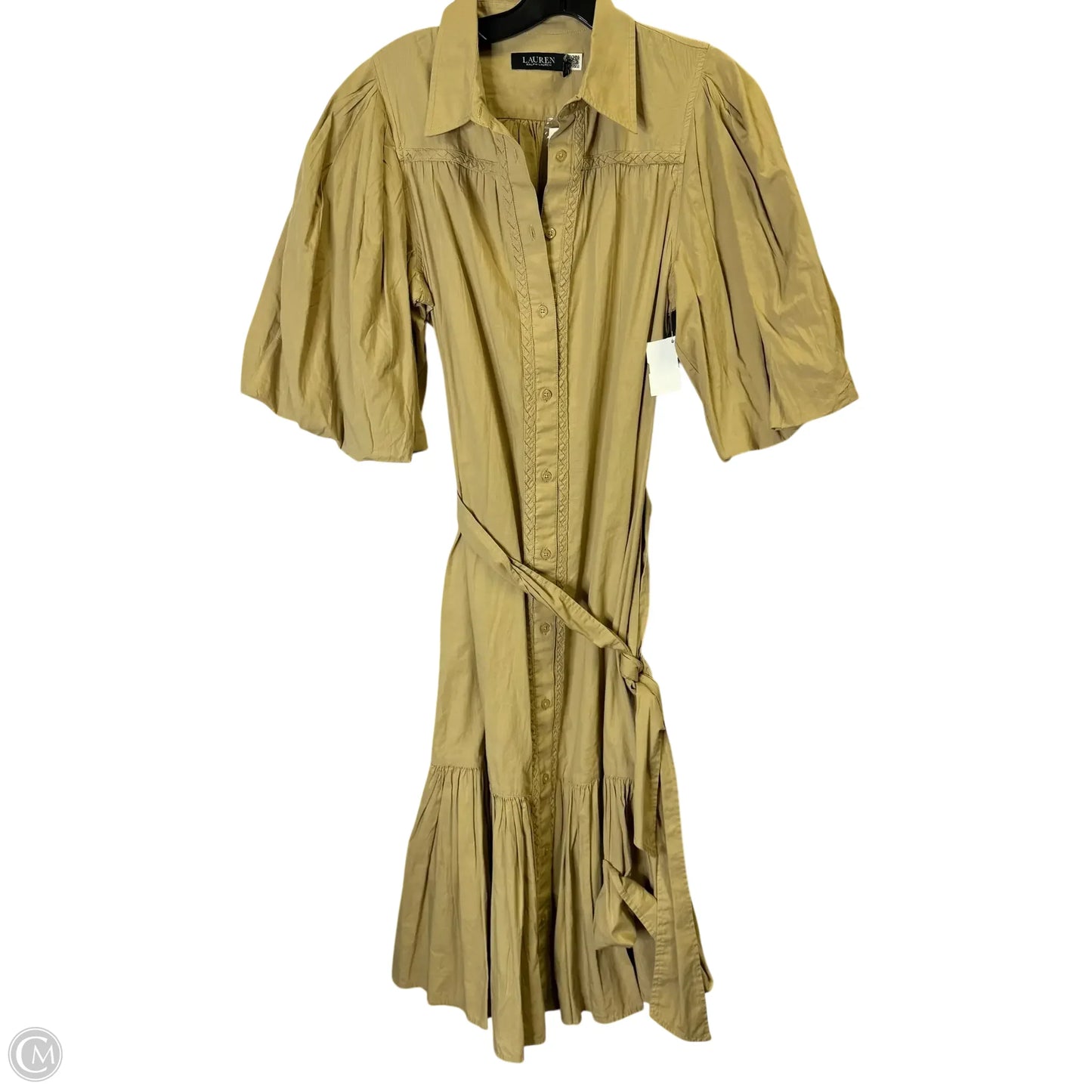 Dress Casual Maxi By Lauren By Ralph Lauren In Tan, Size: 8