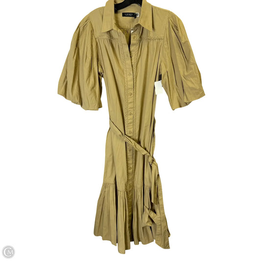 Dress Casual Maxi By Lauren By Ralph Lauren In Tan, Size: 8