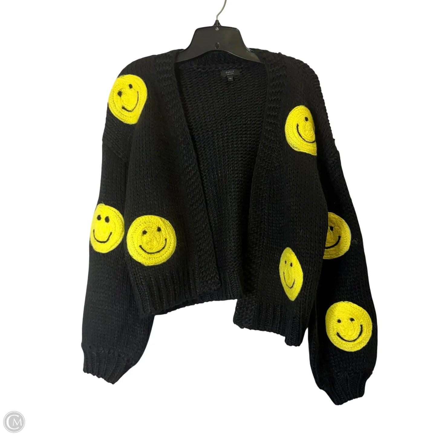 Sweater Cardigan By Debut In Black, Size: M