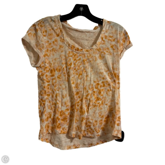 Top Short Sleeve By Anthropologie In Orange, Size: Xs