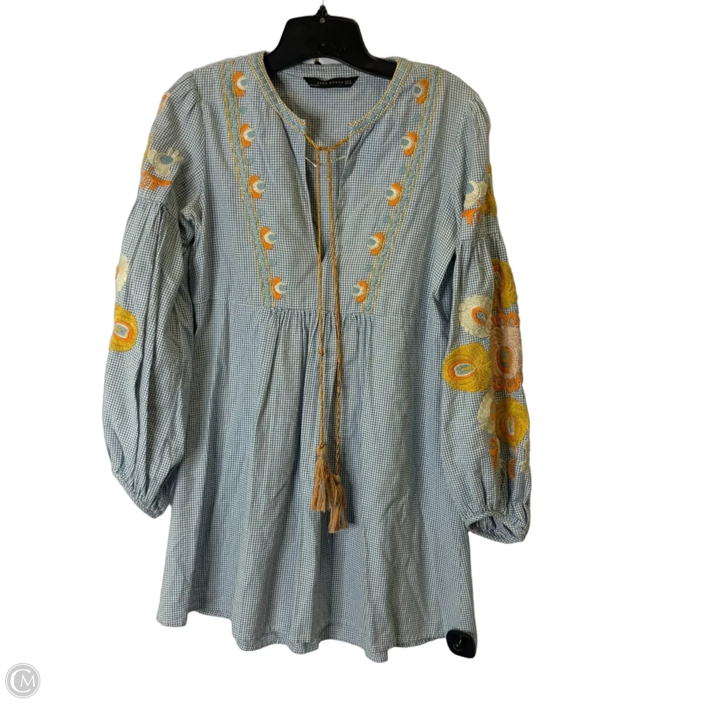 Dress Casual Short By Zara In Blue, Size: M