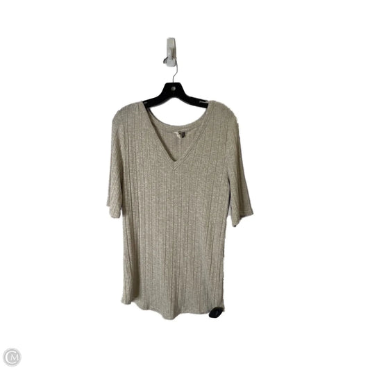 Top Short Sleeve By Anthropologie In Brown, Size: Xl