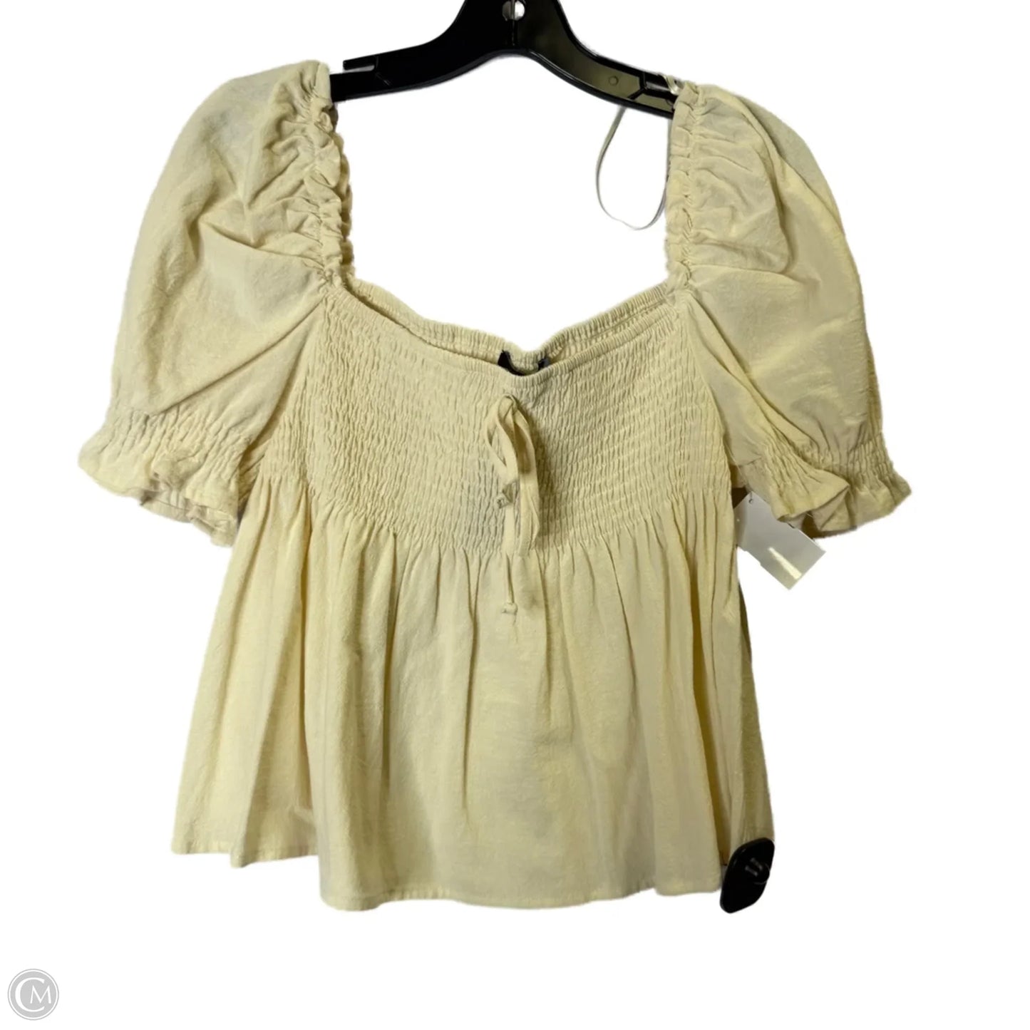 Top Short Sleeve By Papermoon In Cream, Size: L