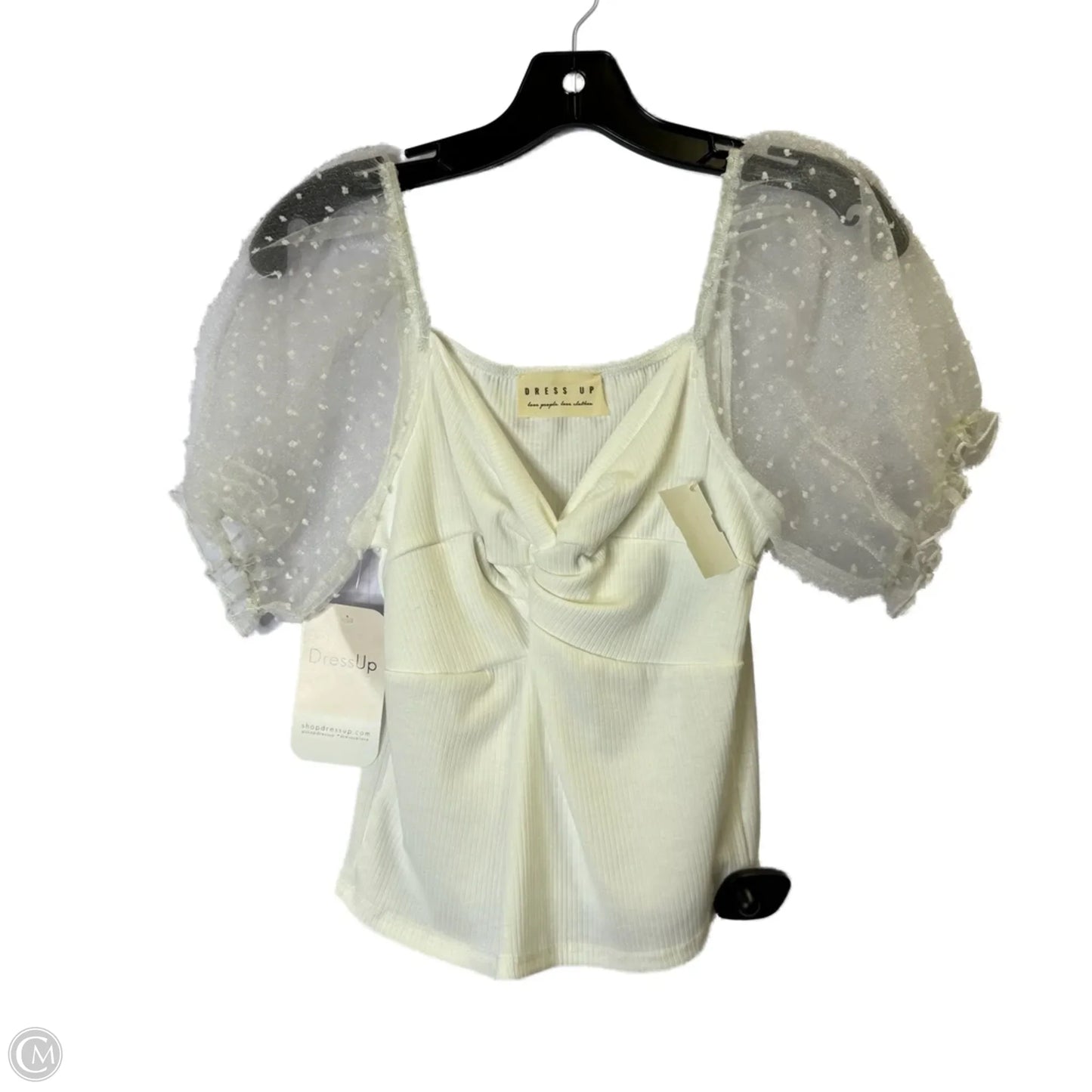 Top Short Sleeve By Clothes Mentor In White, Size: L