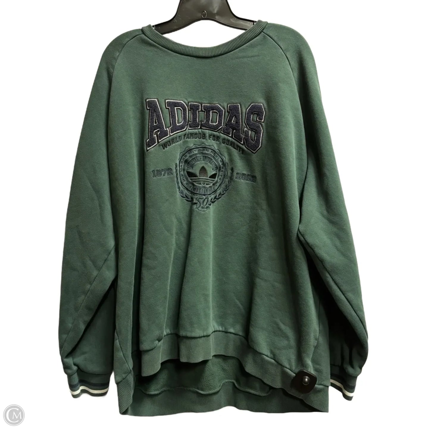Sweatshirt Crewneck By Adidas In Green, Size: 2x