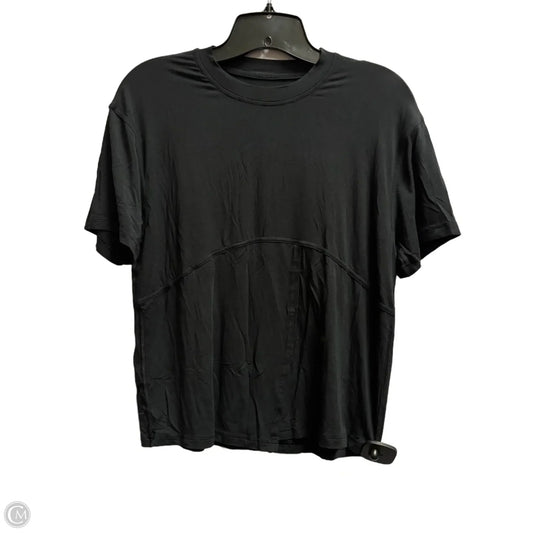 Athletic Top Short Sleeve By Lululemon In Black, Size: S