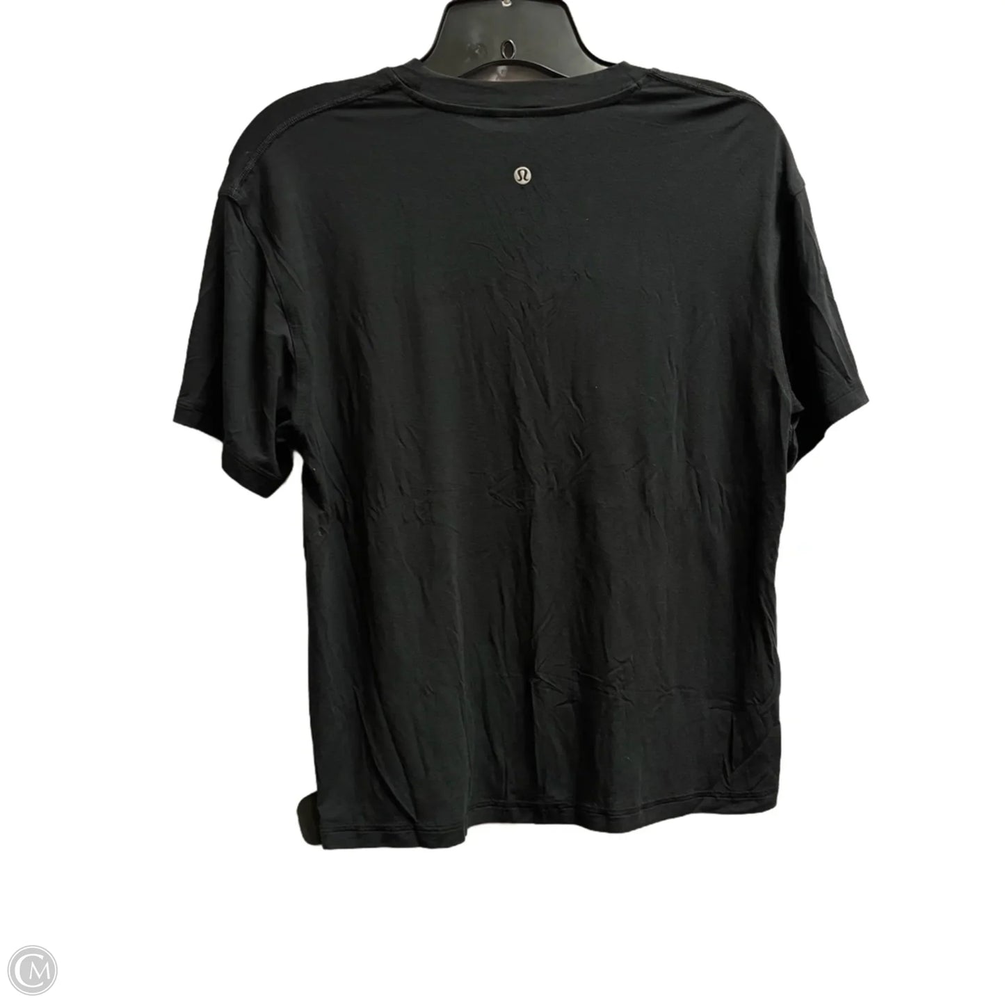 Athletic Top Short Sleeve By Lululemon In Black, Size: S