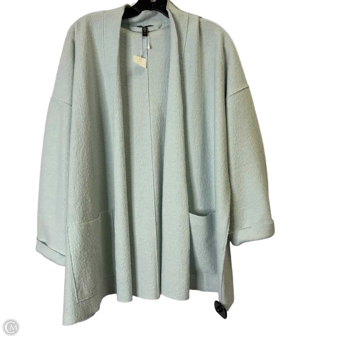 Sweater Cardigan By Eileen Fisher In Blue, Size: L