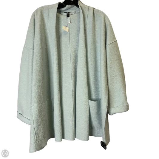 Sweater Cardigan By Eileen Fisher In Blue, Size: L