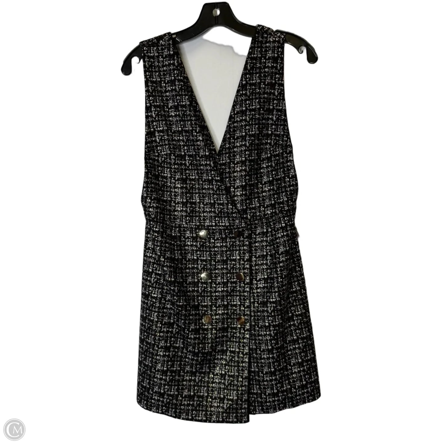 Dress Party Short By Zara In Black & Gold, Size: M