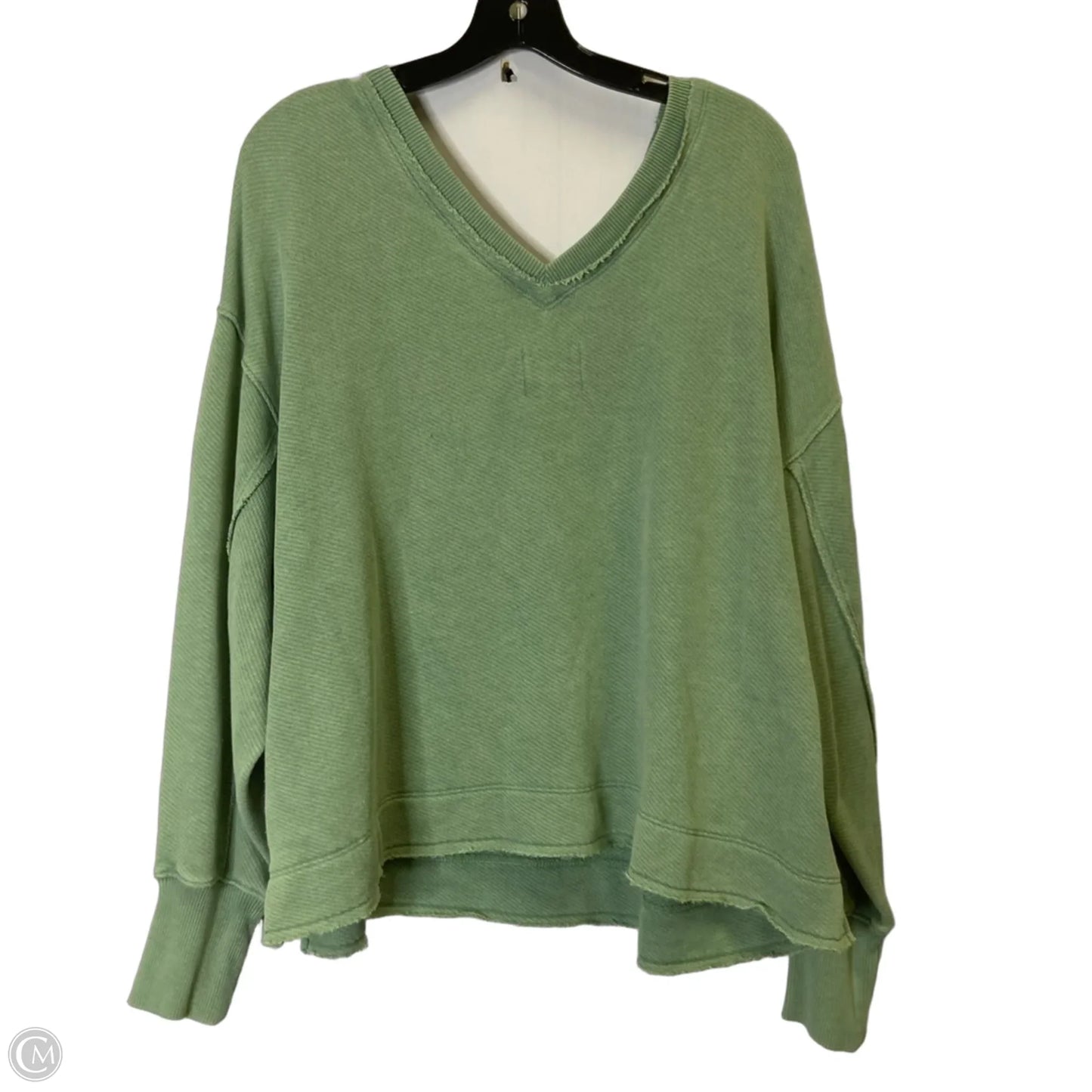Sweatshirt Collar By American Eagle In Green, Size: M