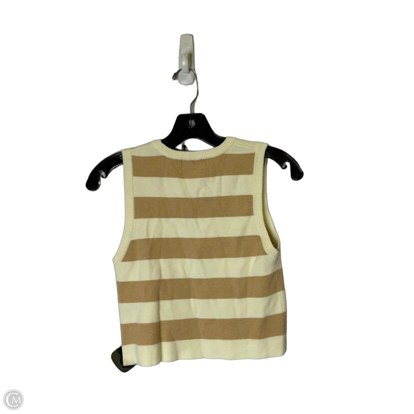 Top Sleeveless By Clothes Mentor In Cream & Tan, Size: L