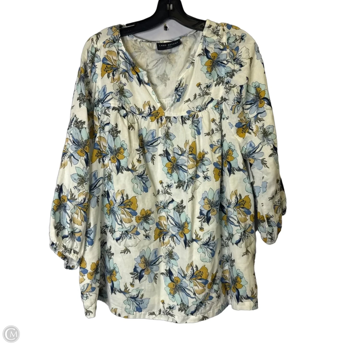 Top Short Sleeve By Lane Bryant In Floral Print, Size: Xl