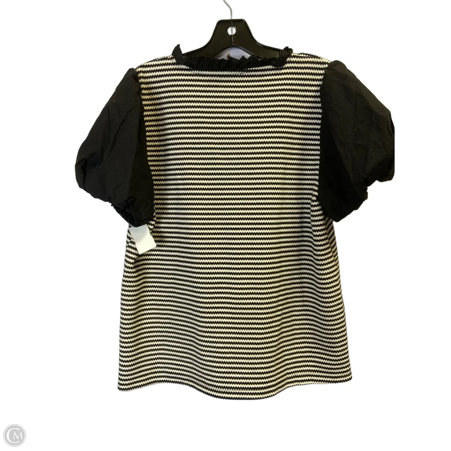 Top Short Sleeve By Jodifl In Black & White, Size: M