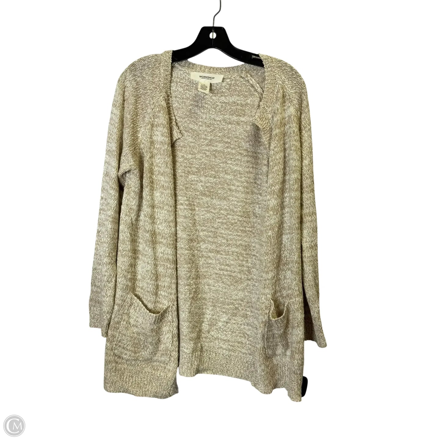 Sweater Cardigan By Workshop In Tan, Size: M
