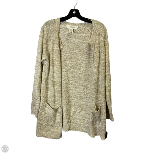 Sweater Cardigan By Workshop In Tan, Size: M