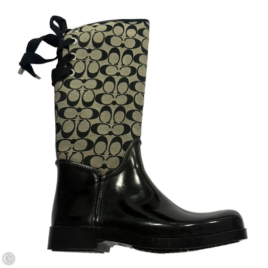 Boots Designer By Coach In Black, Size: 9