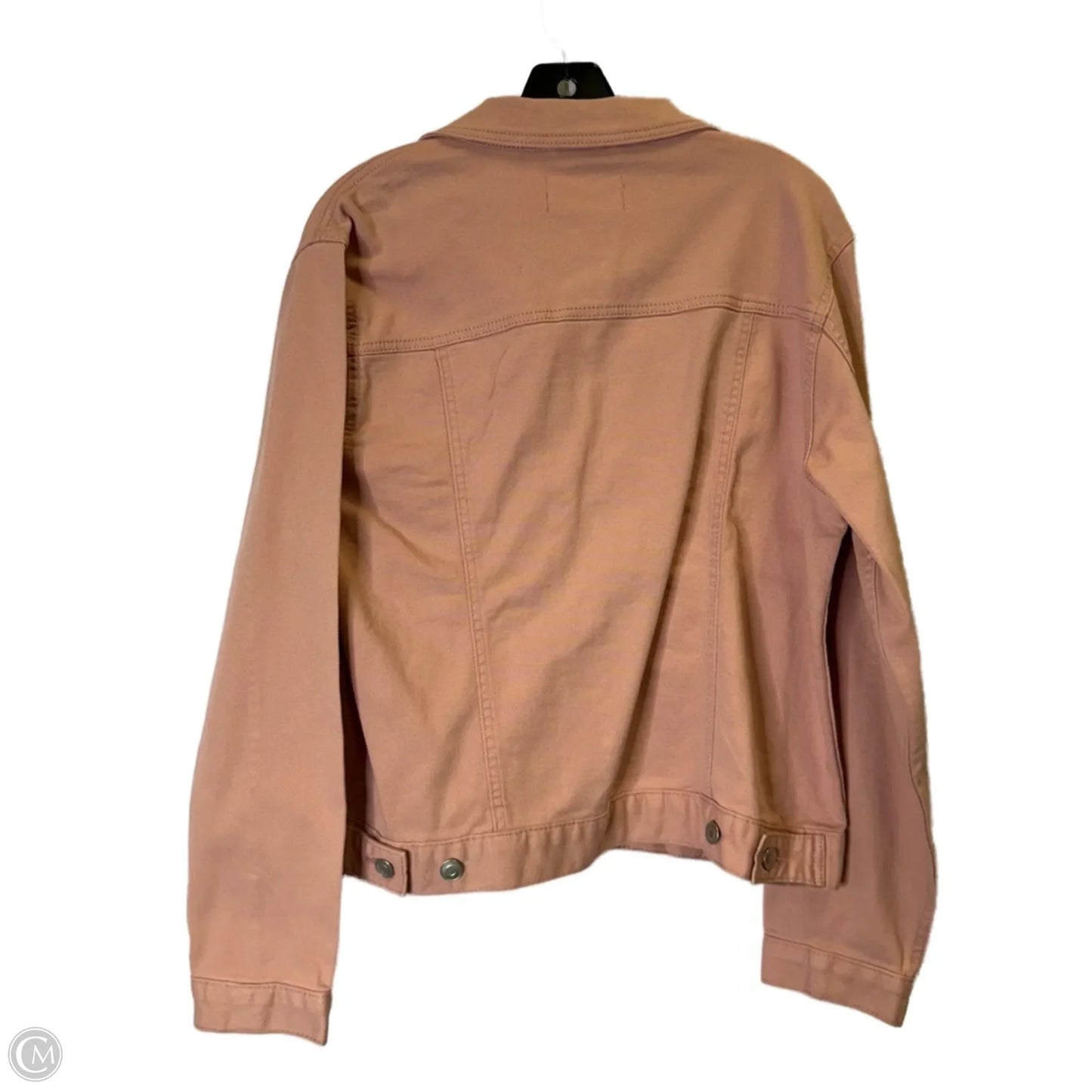 Jacket Denim By Time And Tru In Pink Denim, Size: L