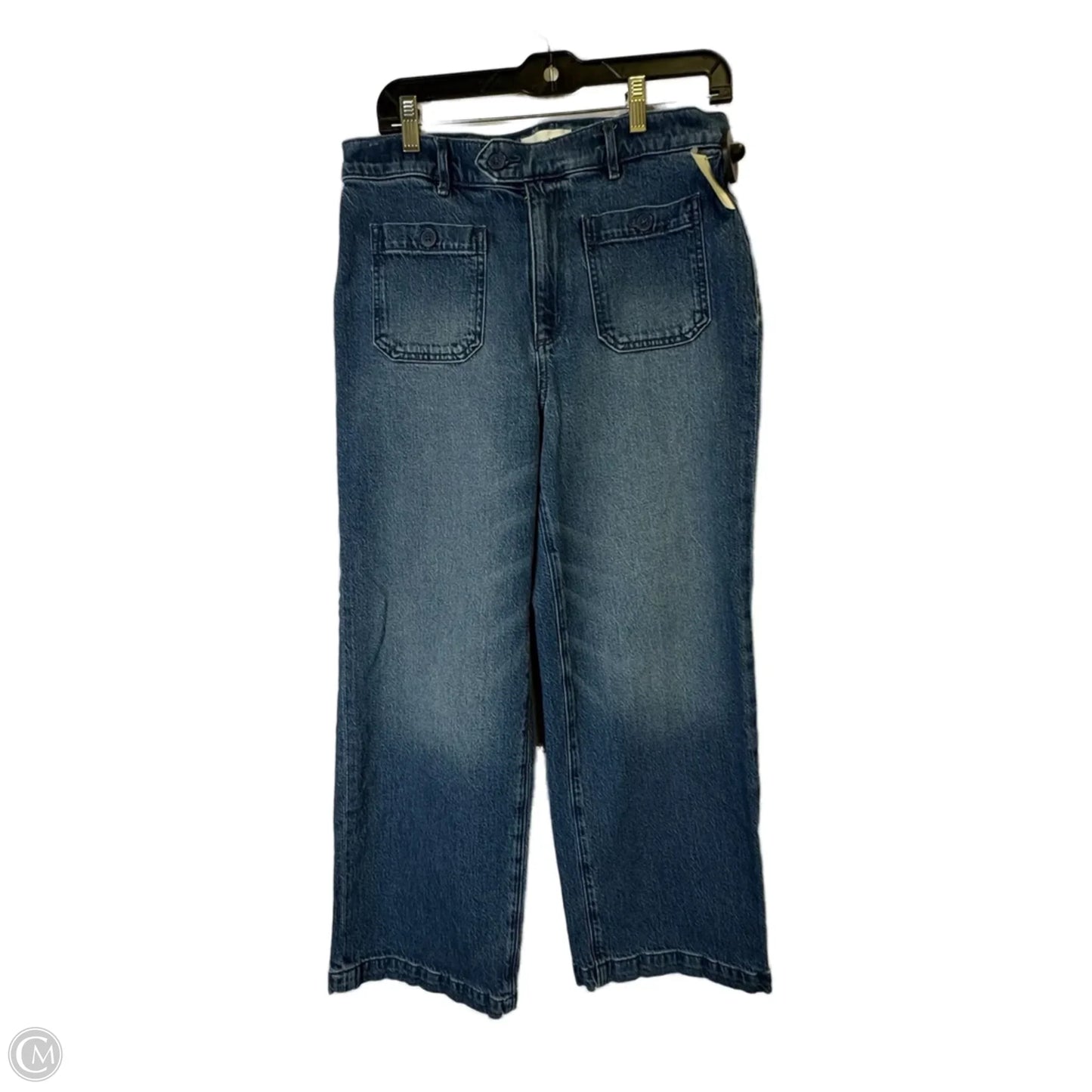 Jeans Wide Leg By Loft In Blue Denim, Size: 8