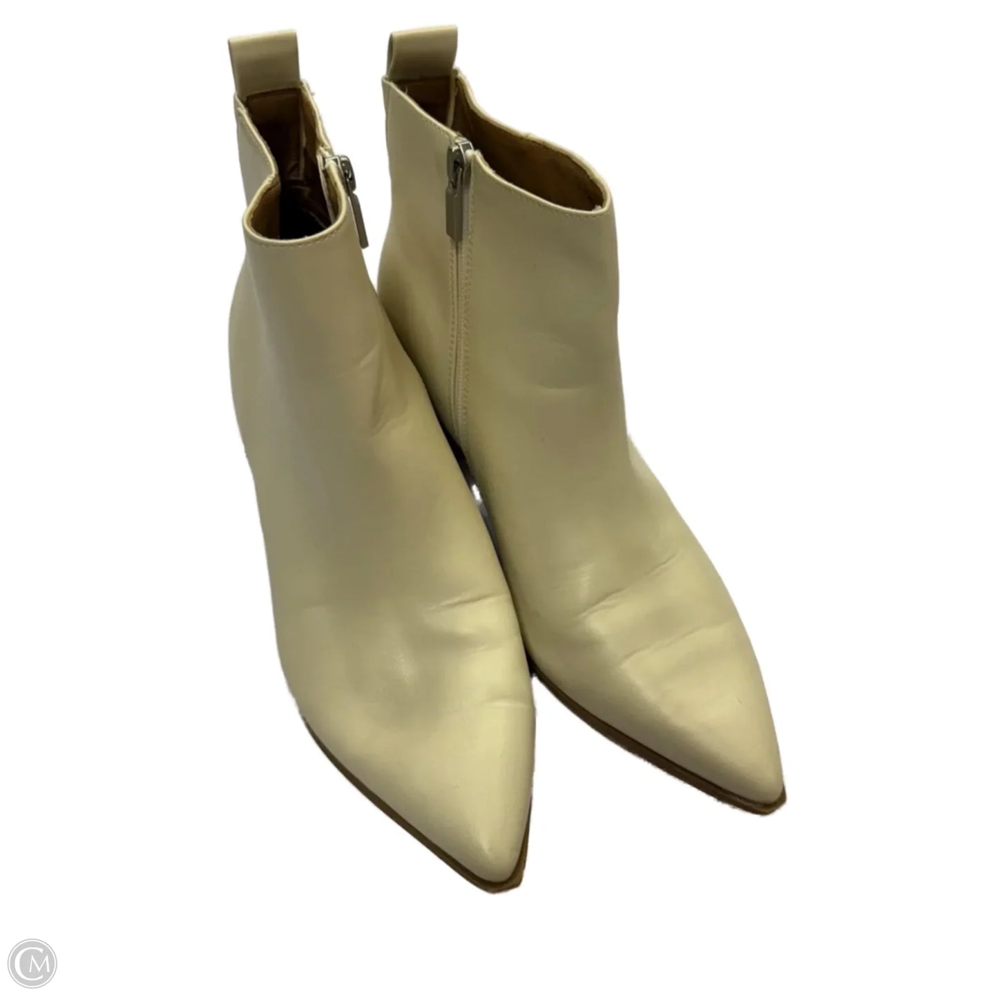Boots Ankle Heels By Universal Thread In Cream, Size: 9