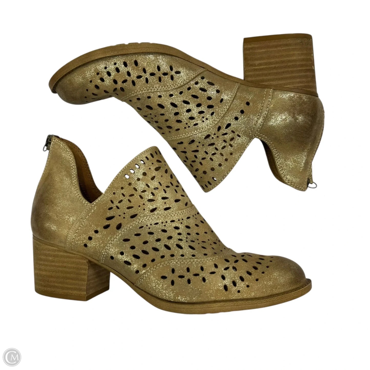 Boots Ankle Flats By Sofft In Gold, Size: 7.5