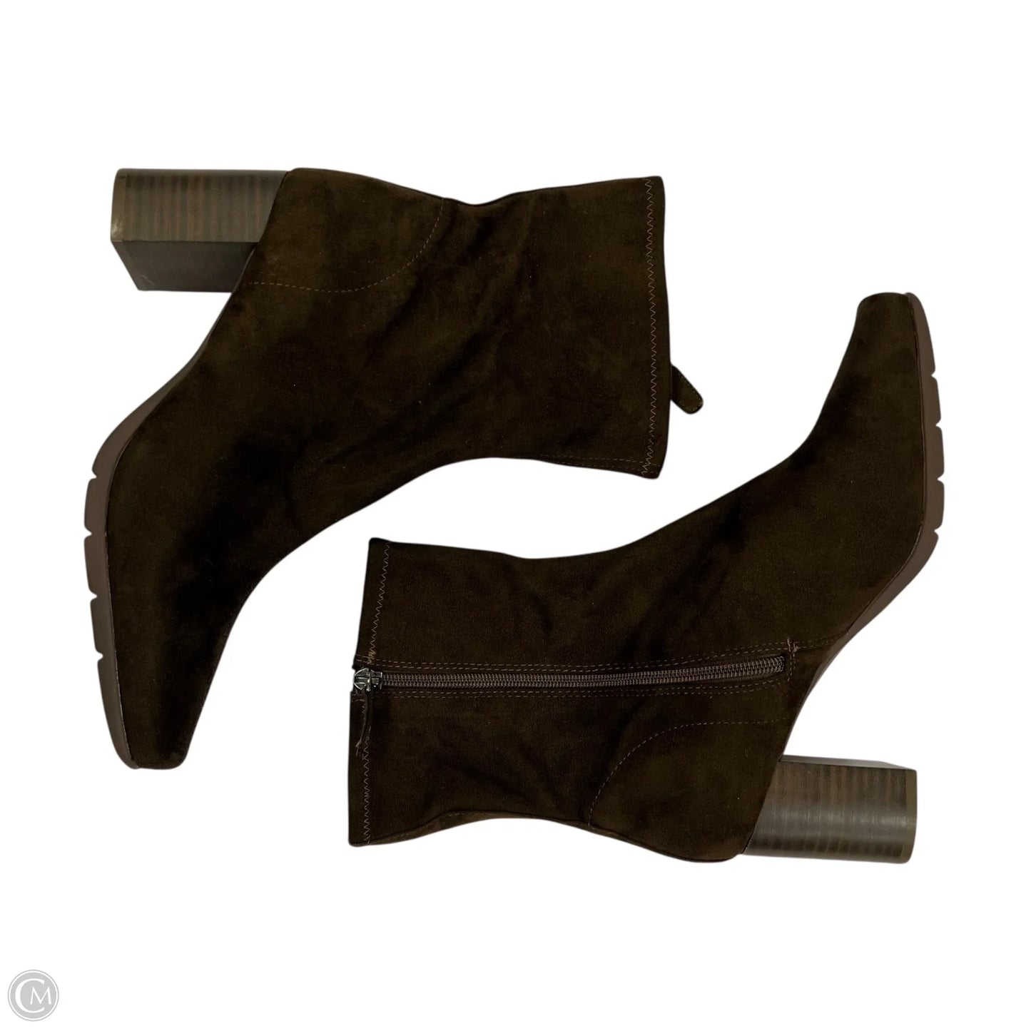 Boots Ankle Heels By Aerosoles In Brown, Size: 9.5