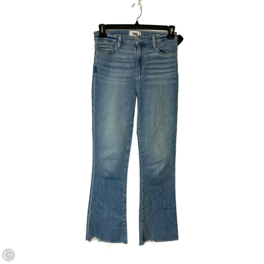 Jeans Straight By Paige In Blue Denim, Size: 4