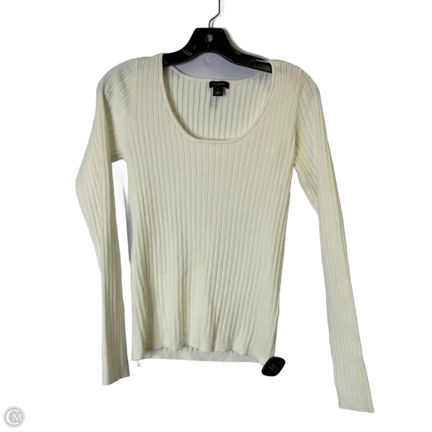 Top Long Sleeve By Halogen In Cream, Size: S