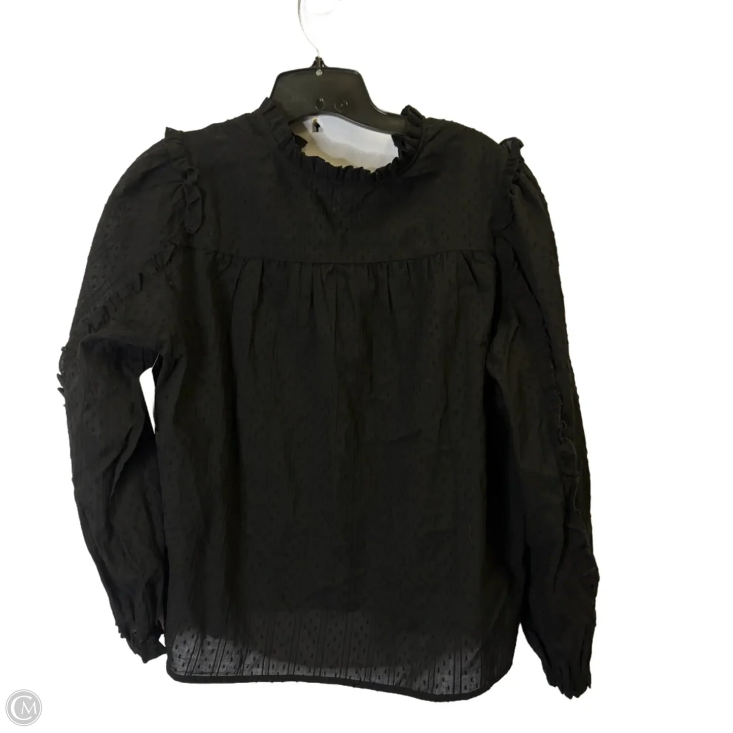 Top Long Sleeve By Time And Tru In Black, Size: M
