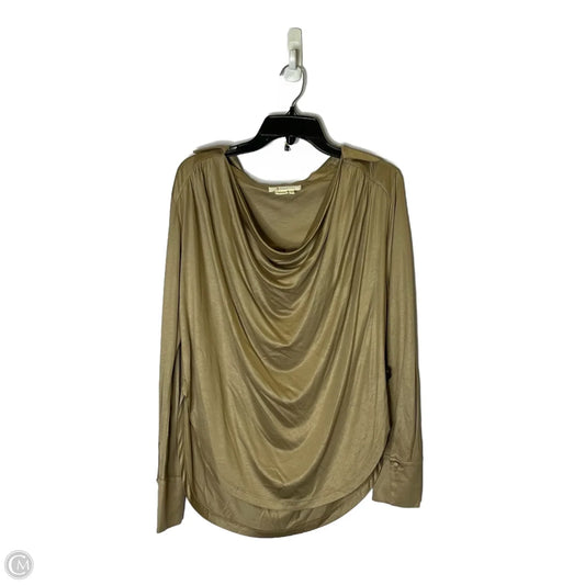 Top Long Sleeve By Anthropologie In Brown, Size: Xs
