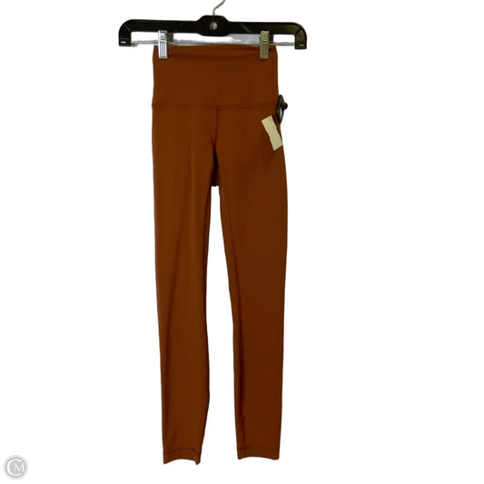 Athletic Leggings By Lululemon In Orange, Size: 0