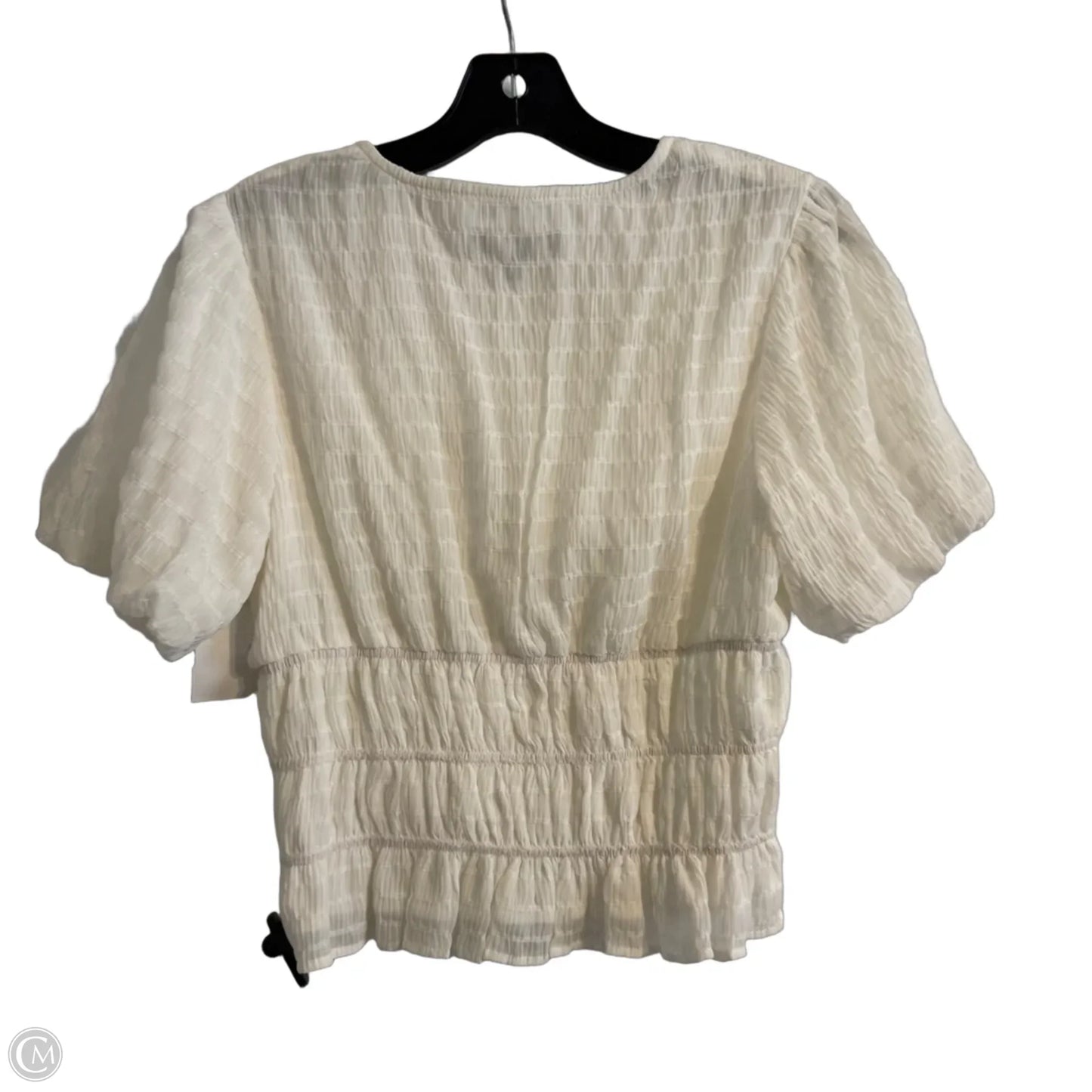 Blouse Short Sleeve By Lulus In White, Size: M