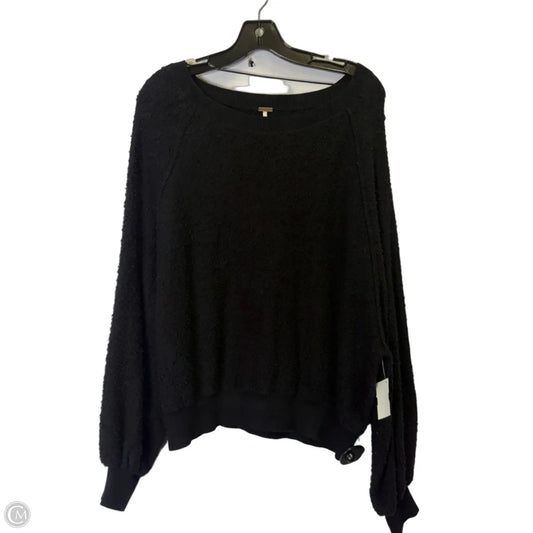 Sweatshirt Crewneck By Free People In Black, Size: M