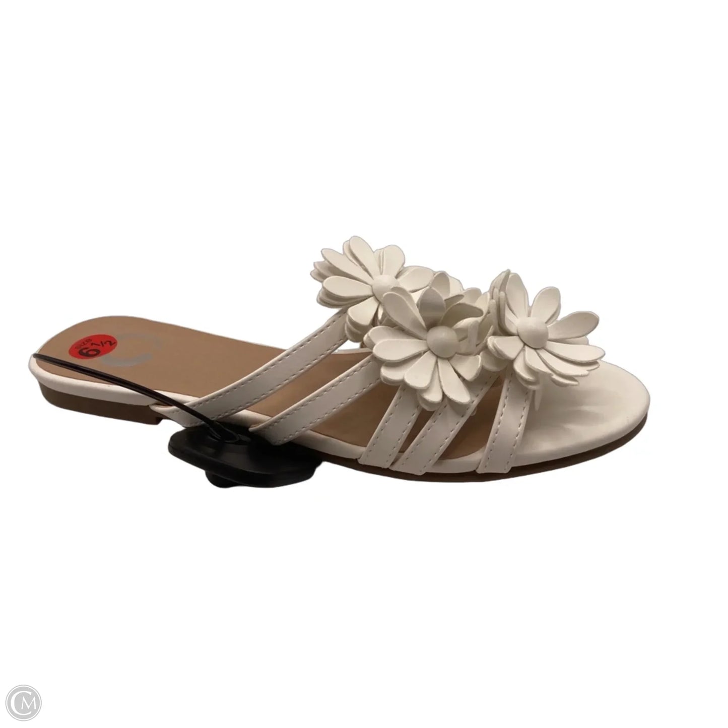 Sandals Flats By Journee In White, Size: 6.5