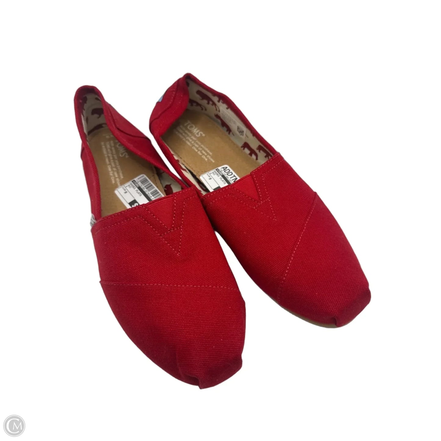 Shoes Flats By Toms In Red, Size: 9