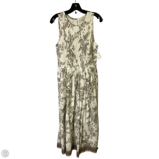 Dress Casual Maxi By Loft In Brown & White, Size: M