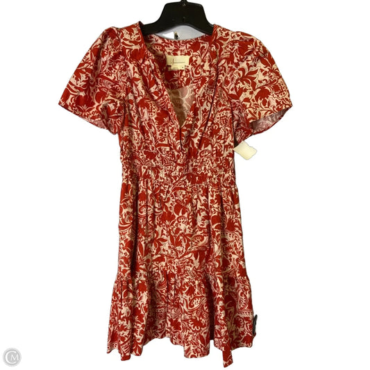 Dress Casual Short By Anthropologie In Red, Size: Xs
