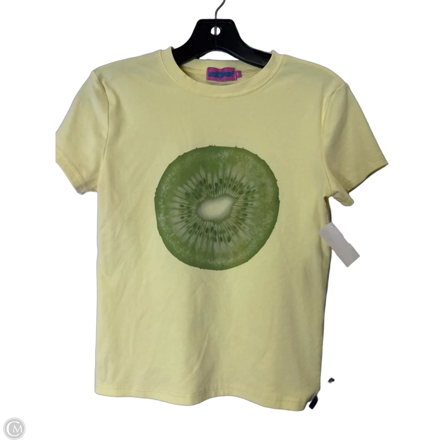 Top Short Sleeve By Edikted In Yellow, Size: M