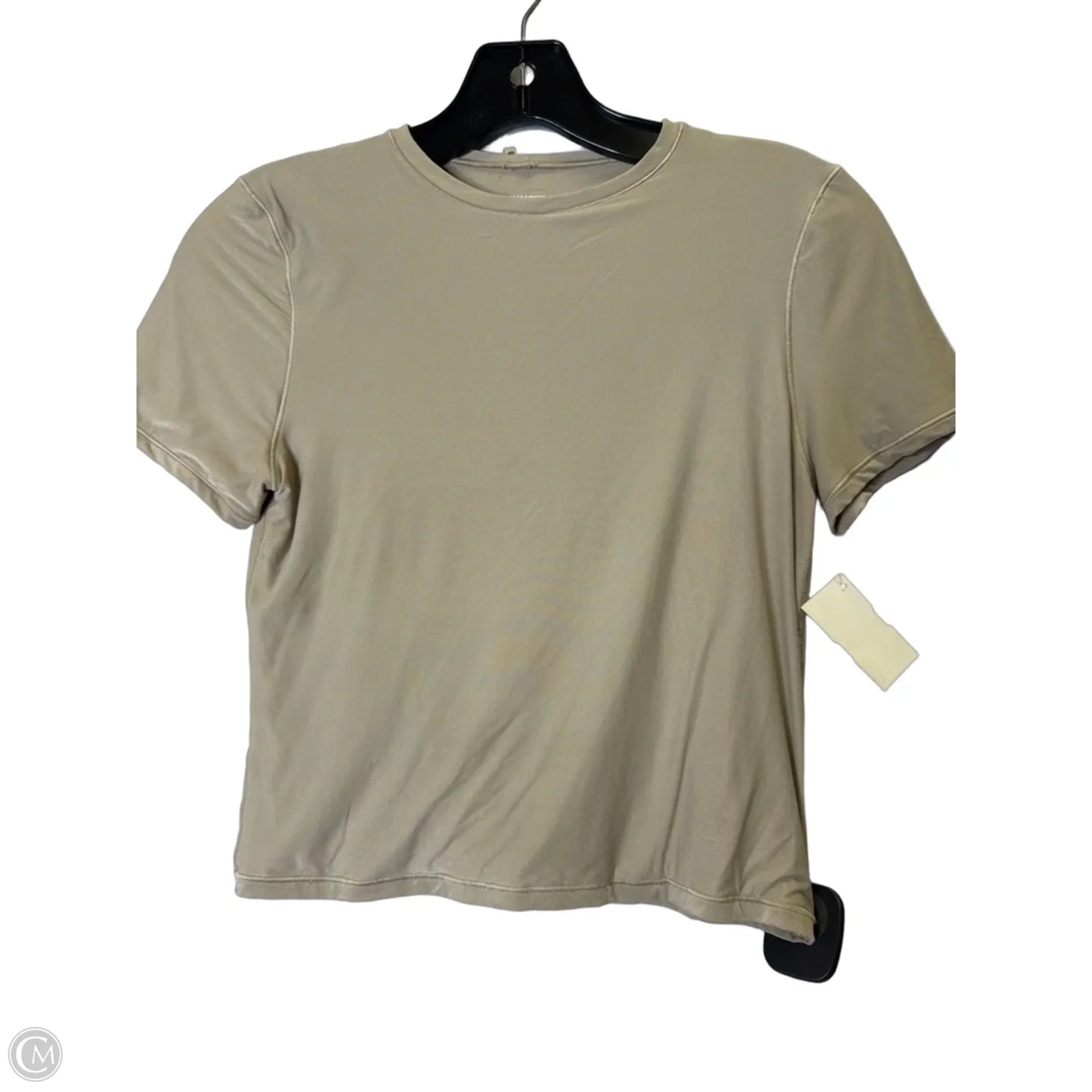 Athletic Top Short Sleeve By Aerie In Tan, Size: M