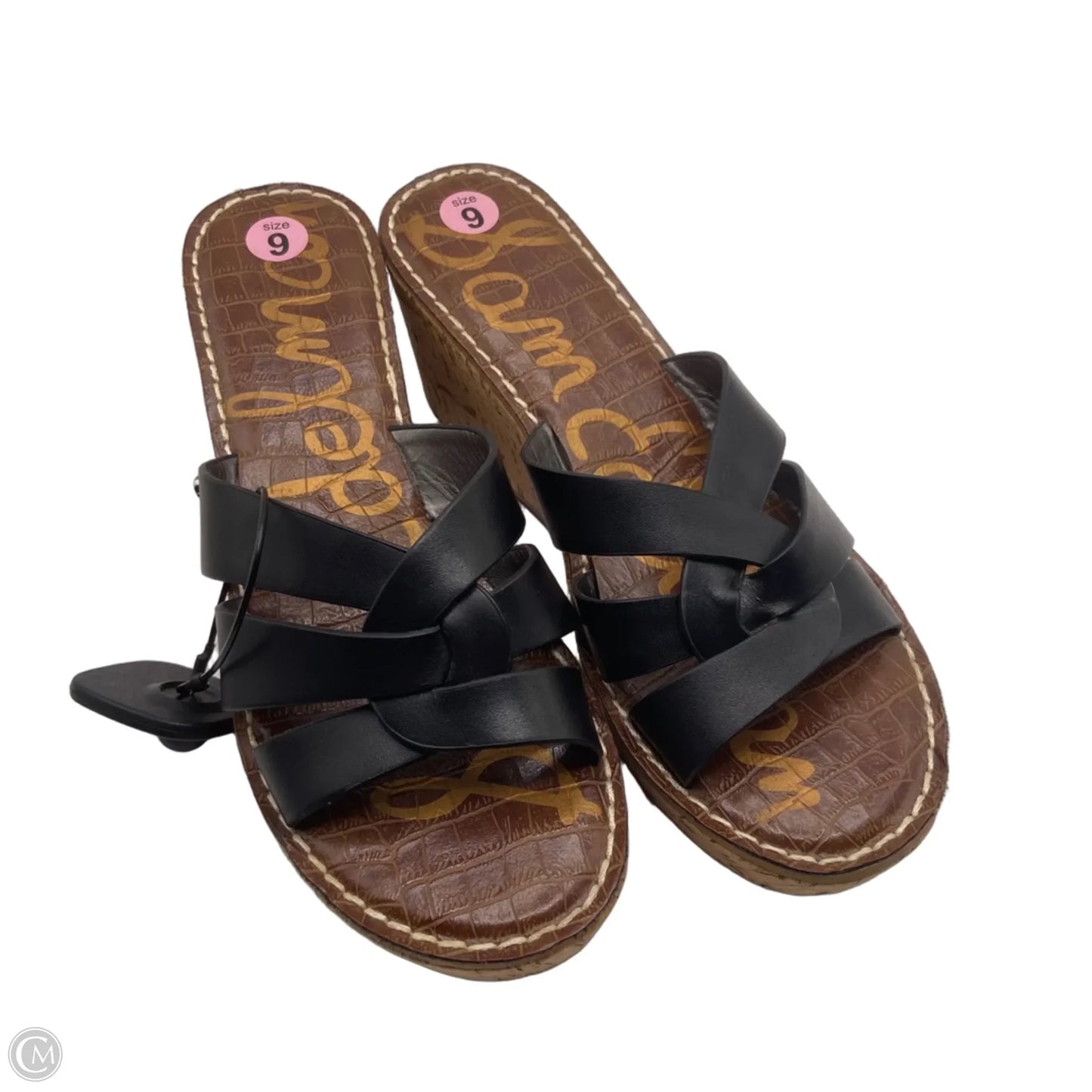 Sandals Heels Wedge By Sam Edelman In Black, Size: 9