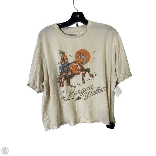Top Short Sleeve By Clothes Mentor In Cream, Size: Xl